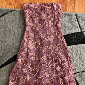 Windsor Pink Sequin Strapless Dress